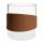 OFFICE S heat resistant glass mug with braun silicone wristband 0,4 L