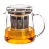 FOR TWO (S) heat resistant glass teapot with lid and stainless steel strainer 0,4 L