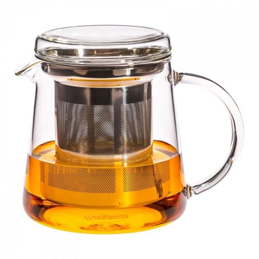 FOR TWO (S) heat resistant glass teapot with lid and stainless steel strainer 400 ml