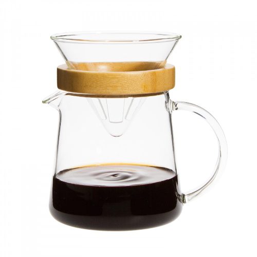 Coffee maker FOR TWO (LA) 0,5 L with glass filter holder and bamboo ring - 3 cups