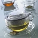 TEA TIME (S) heat resistant glass cup with lid and stainless steel strainer 0,3 L