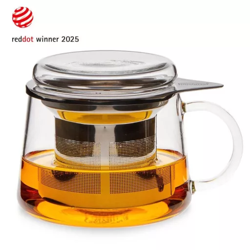 CONUM teáskanna hőálló üvegből, tetővel és szűrővel 400 ml