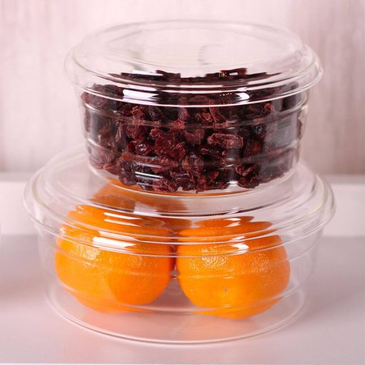 Microwave glass dish set CENTRIC GP,  with glass and plastic lids