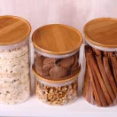 Storage jar set H80, with bamboo lid 0,4 L (4db/dob)
