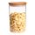 Storage jar set H180, with bamboo lid 1,2 L (2pcs/box)