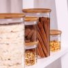 Storage jar set H180, with bamboo lid 1,2 L (2pcs/box)