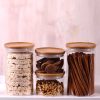 Storage jar set H180, with bamboo lid 1,2 L (2pcs/box)