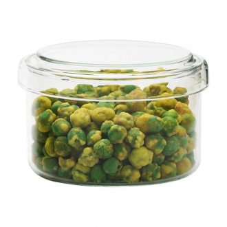   Storage jar set H80, with plastic ang glass lids 0,4 L (4db/dob)