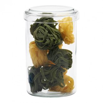   Storage jar set H180, with plastic ang glass lids 1,2 L (2pcs/box)