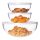 Set of bowls with plastic lids:  2pcs of 300 ml and 1pce of 1 liter