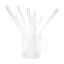 Heat resistant glass straw set Ø10mm x 25cm (6pcs/package)