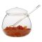 MIKO glass jam/honey pot with glass stirrer 250 ml