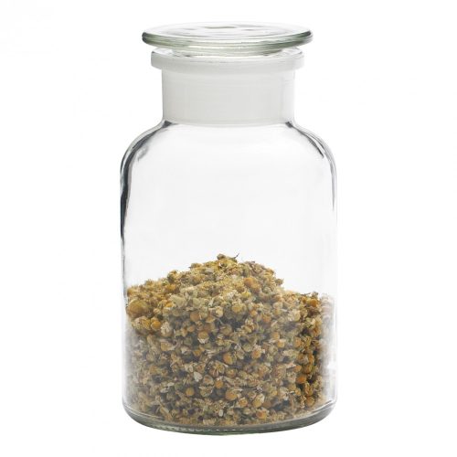 Fűszer-, teafű üveg konyhai tároló szett, átlátszó 1 L (2db/doboz)
