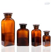 Gyógyszertári tároló mini - szögletes, barna, 0.1l (2db/dob) 
