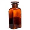 Patikai üveg konyhai tároló szett- szögletes, barna 0,25 L (2db/dob)
