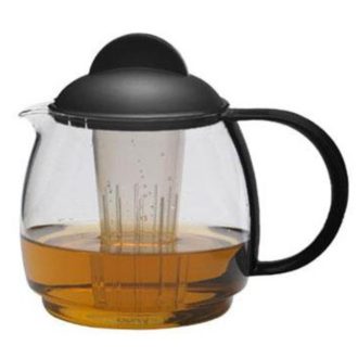 Tea jug with plastic handle 1,2 L - black 