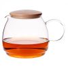 OSLO heat resistant glass teapot with bamboo lid 1,8 L