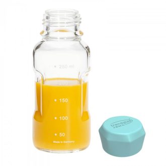 BLUE OCEAN üveg kulacs, 250 ml - kék csavaros kupakkal