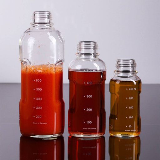 BLUE OCEAN üveg kulacs, 250 ml - lila csavaros kupakkal