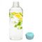 BLUE OCEAN heat resistant glass drinking bottle 1000 ml, with blue cap