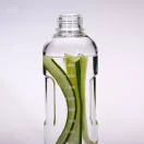 BLUE OCEAN heat resistant glass drinking bottle 1000 ml, with blue cap