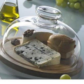 Cheese dome of glass