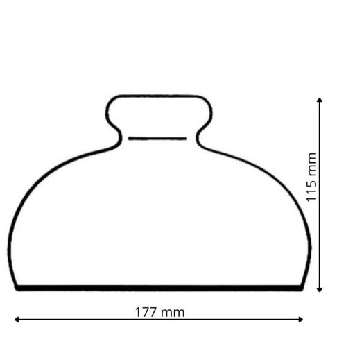 Cheese dome of glass