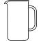 Glass body PISA 0,6 L