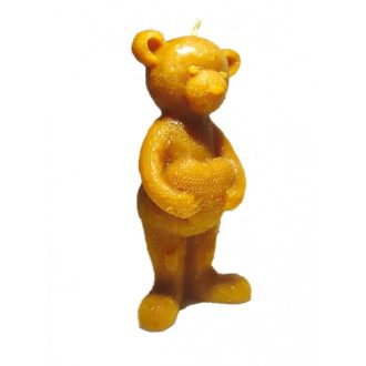 Handmade beeswax candle - Bear (14cm x 4,5cm)