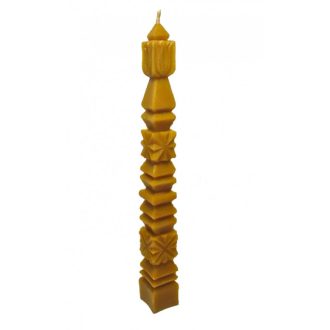 Handmade beeswax candle - Carved_1 (21cm x2,3cm)