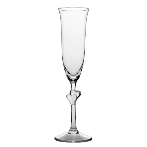 L'AMOUR Pezsgős pohár - selyemmatt szívvel 175 ml (2db/doboz)