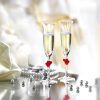 L'AMOUR Champagne glass - red heart 175 ml (2pcs/box)
